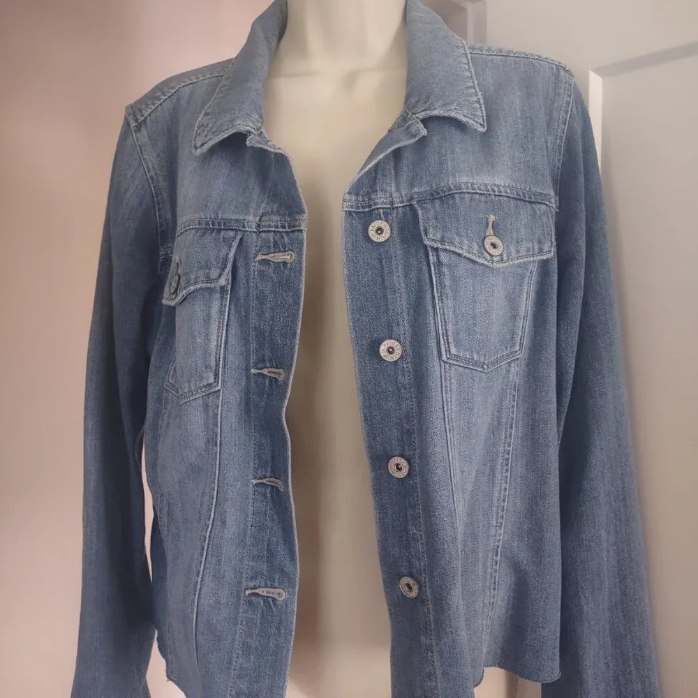 PAIGE Women's Aveline Jacket Raw Hem LEANNA - MEDIUM - Picture 3 of 10